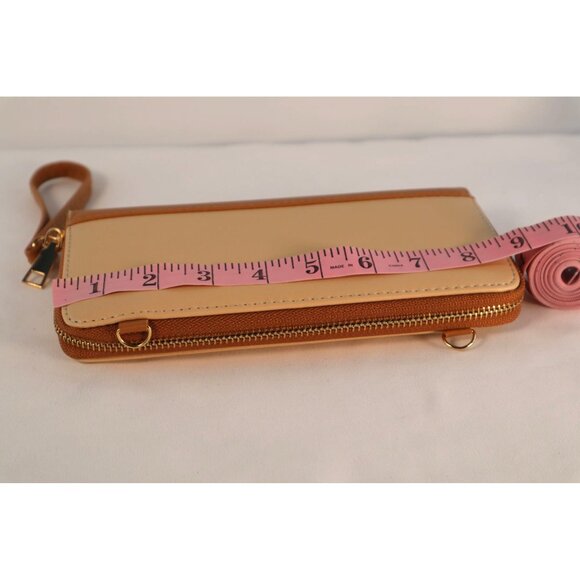 Dasein Faux Leather Crossbody Wallet Purse with Adjustable Strap & Gold Accents - Picture 6 of 6